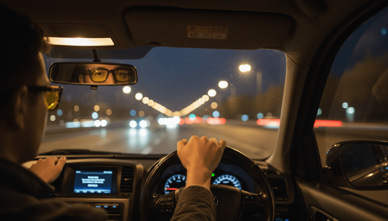 Person listening to sermon while driving