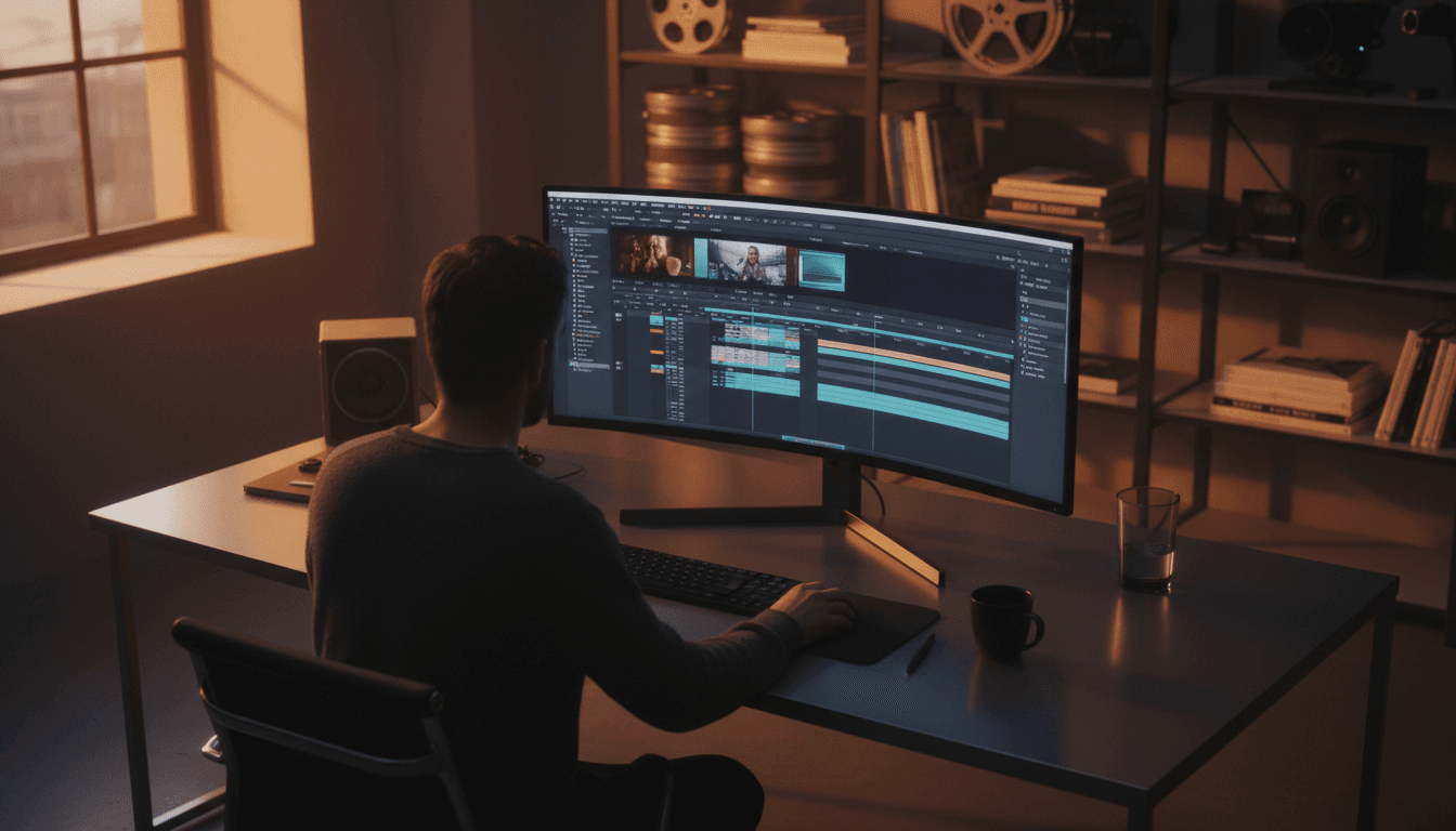 YouTube video playing on desktop monitor