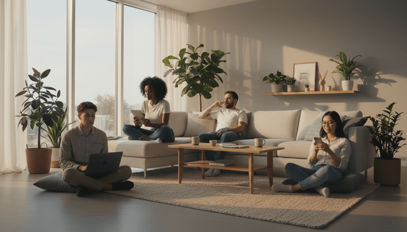 Multiple people listening to sermons on their devices